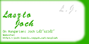 laszlo joch business card